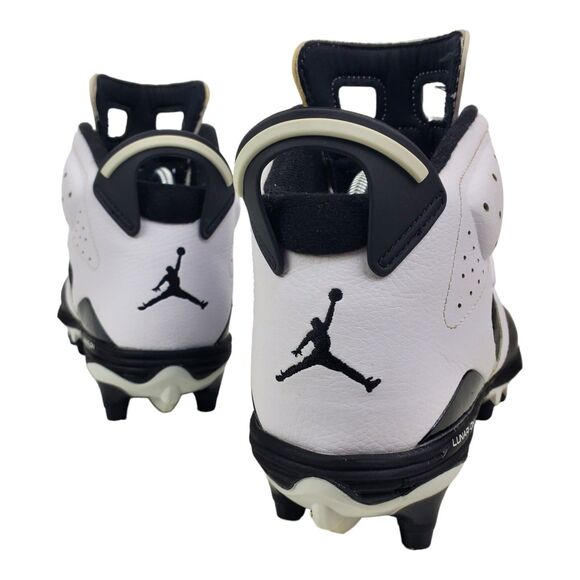 AIR JORDAN 6 VI Retro TD Mens Size 12 OREO Black White Football Cleat 645419-110 main image 5